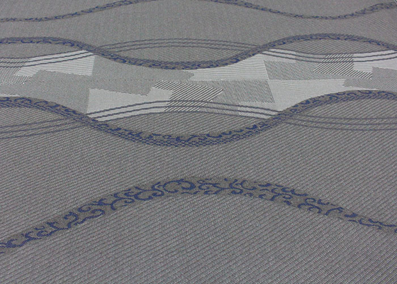 260gsm गद्दे Quilting कपड़ा लिनन ग्रे पॉलिएस्टर बुना हुआ Jacquard सुरक्षात्मक कपड़ा