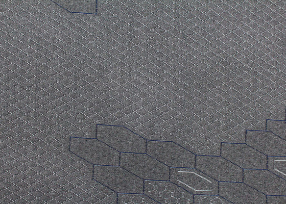 260gsm गद्दे Quilting कपड़ा लिनन ग्रे पॉलिएस्टर बुना हुआ Jacquard सुरक्षात्मक कपड़ा