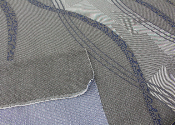 260gsm गद्दे Quilting कपड़ा लिनन ग्रे पॉलिएस्टर बुना हुआ Jacquard सुरक्षात्मक कपड़ा