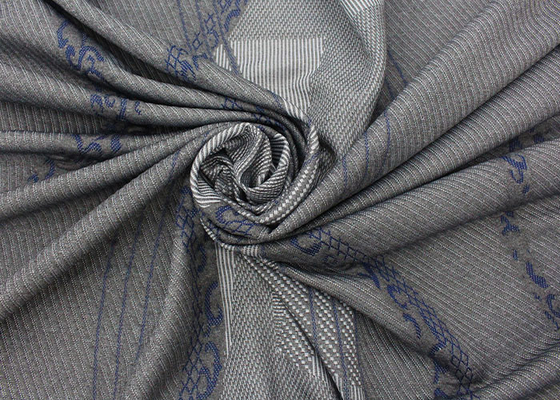 260gsm गद्दे Quilting कपड़ा लिनन ग्रे पॉलिएस्टर बुना हुआ Jacquard सुरक्षात्मक कपड़ा