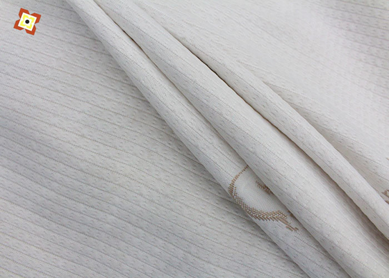 सफेद बुना हुआ Jacquard गद्दे Quilting कपड़ा पोंगी प्रकार कपड़ा स्पॉट बंद