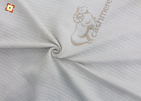सफेद बुना हुआ Jacquard गद्दे Quilting कपड़ा पोंगी प्रकार कपड़ा स्पॉट बंद